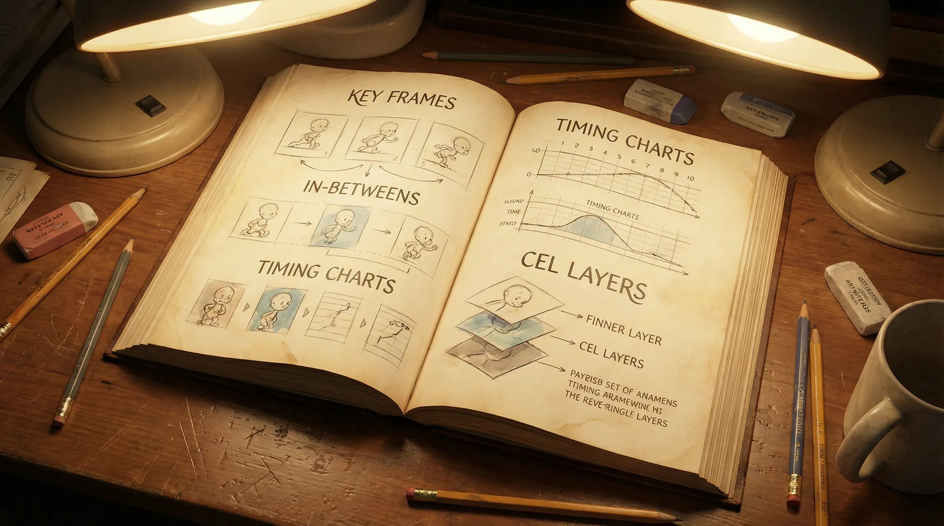 成人动漫制作术语参考书与动画技法图解